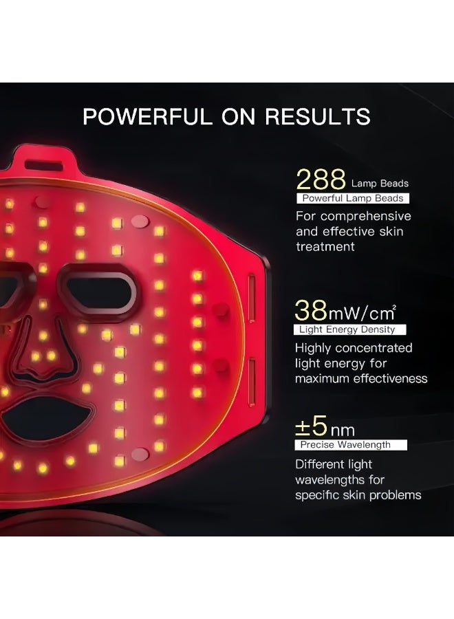 BLOOMING TIME LED Light Therapy Face Mask with Red Blue Yellow Light – Skin Rejuvenation Device for Anti-Aging, Wrinkle Reduction & Acne Care ,Home Use Facial Beauty Mask - Image 2